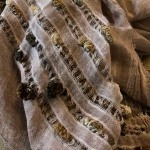 Soft cotton tan scarf unisex warp casual taupe